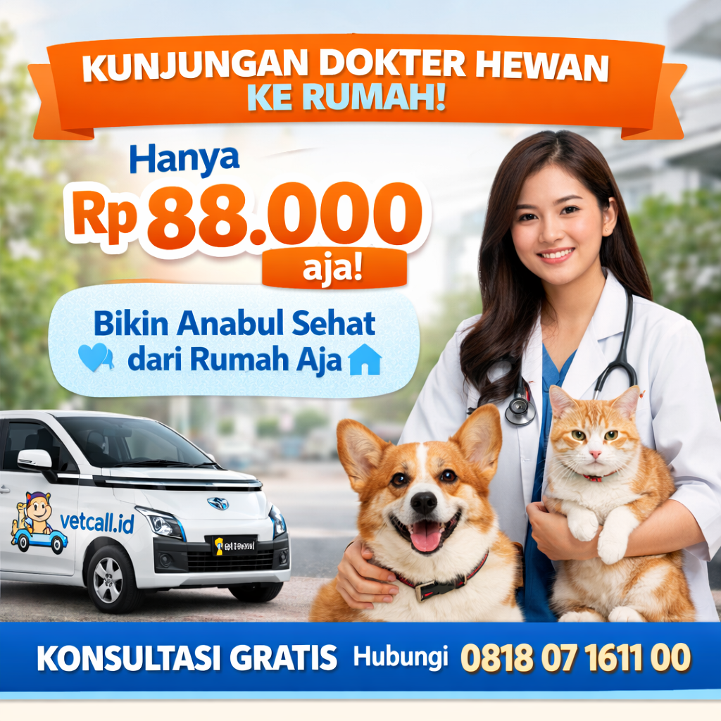 Layanan pengobatan hewan murah terjangkau dengan dokter hewan panggilan oleh Vetcall.id