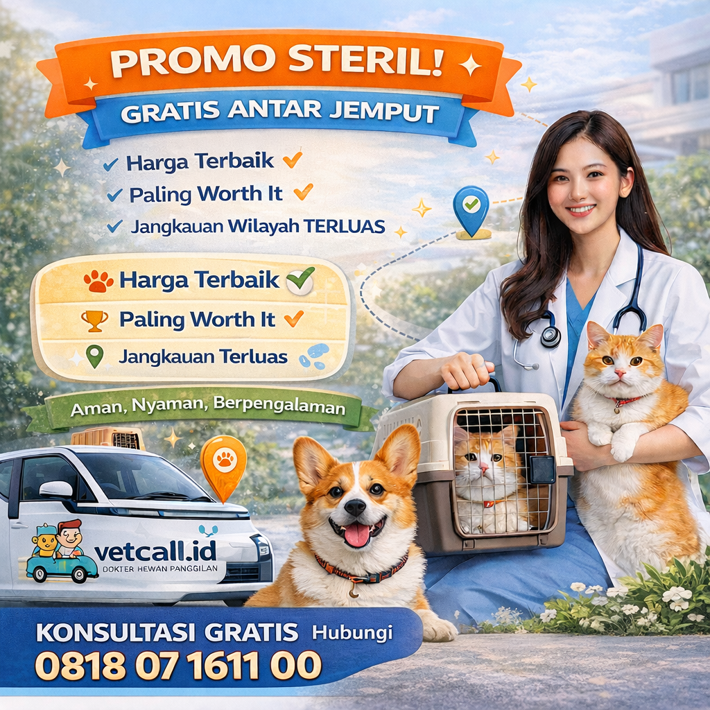 Layanan steril murah antar jemput oleh Vetcall.id