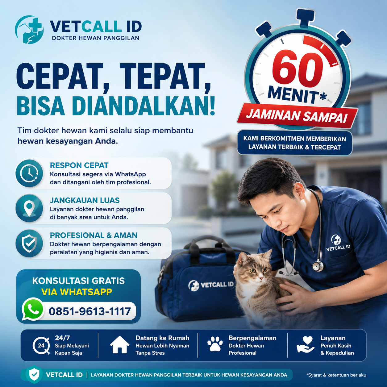 Dokter hewan panggilan ke rumah